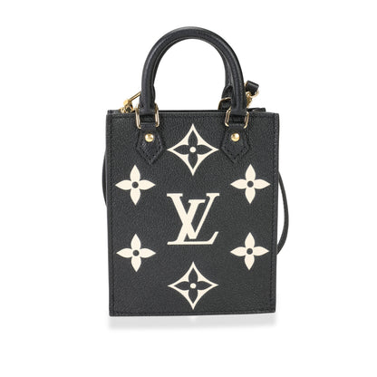 Louis Vuitton Louis Vuitton Black & Beige Monogram Empreinte Petit Sac Plat