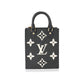 Louis Vuitton Louis Vuitton Black & Beige Monogram Empreinte Petit Sac Plat