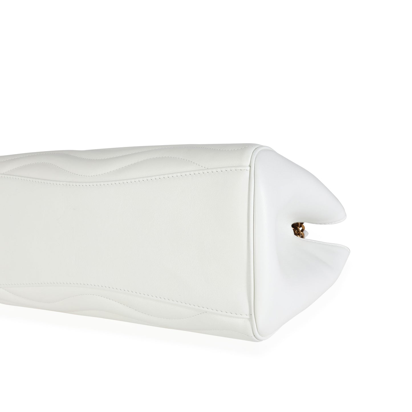 Louis Vuitton Louis Vuitton White Calfskin New Wave Chain Tote