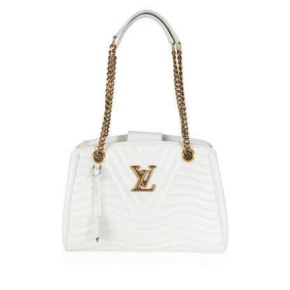 Louis Vuitton Louis Vuitton White Calfskin New Wave Chain Tote