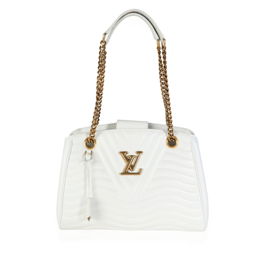 Louis Vuitton Louis Vuitton White Calfskin New Wave Chain Tote