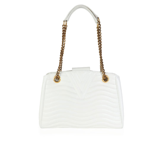 Louis Vuitton Louis Vuitton White Calfskin New Wave Chain Tote