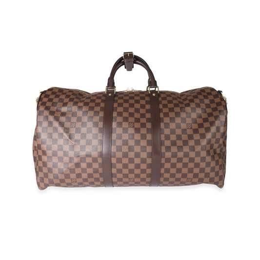 Louis Vuitton Louis Vuitton Damier Ebene Canvas Keepall Bandoulière 55