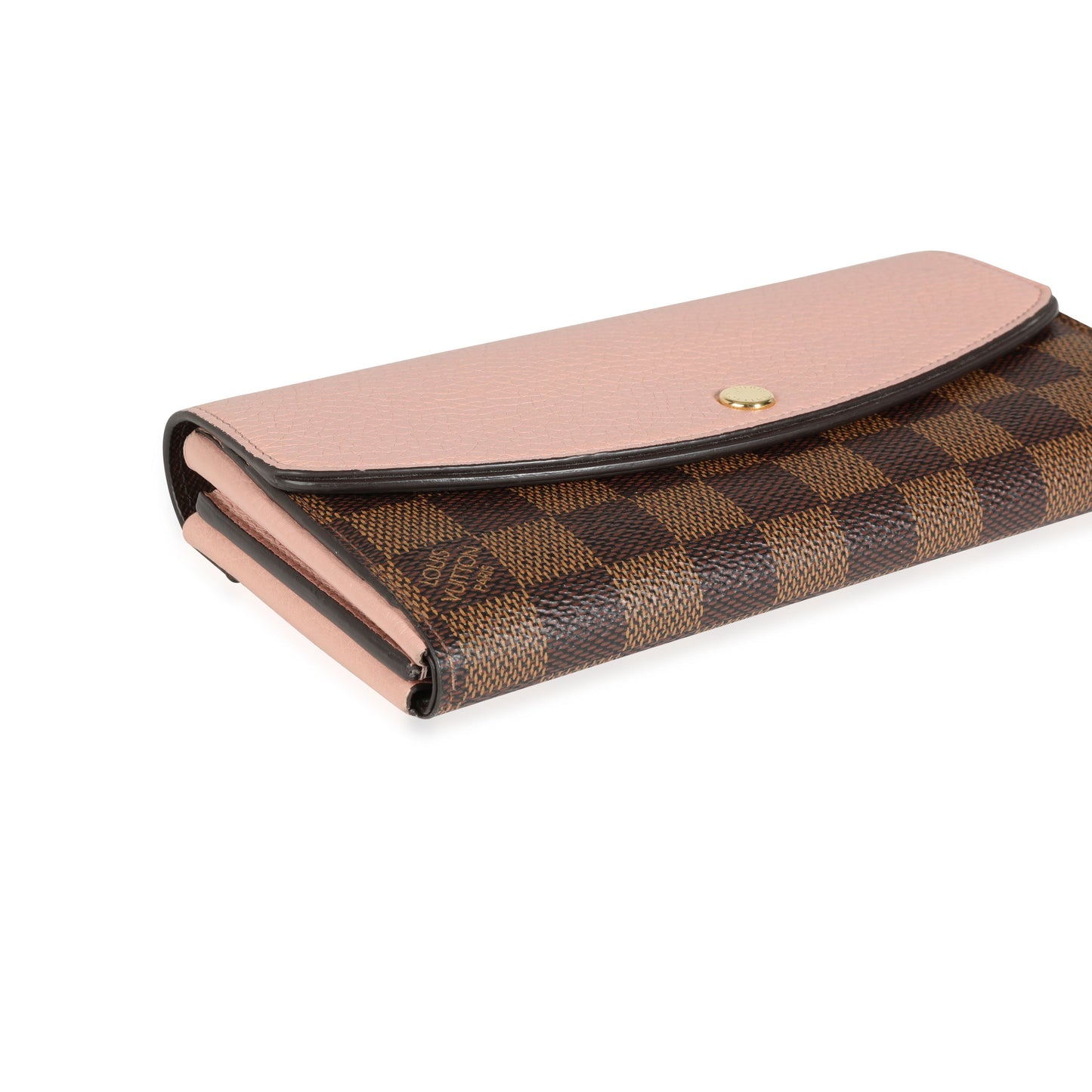 Louis Vuitton Louis Vuitton Damier Ebene Canvas & Magnolia Leather Normandy Wallet