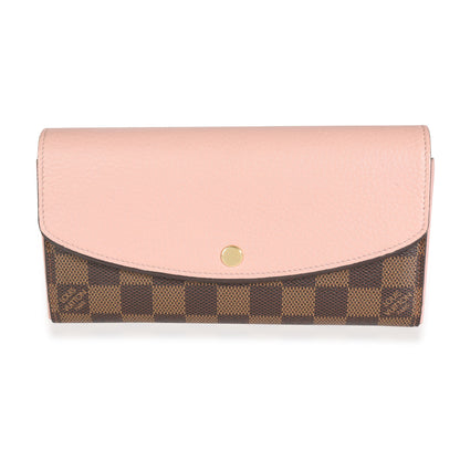 Louis Vuitton Louis Vuitton Damier Ebene Canvas & Magnolia Leather Normandy Wallet