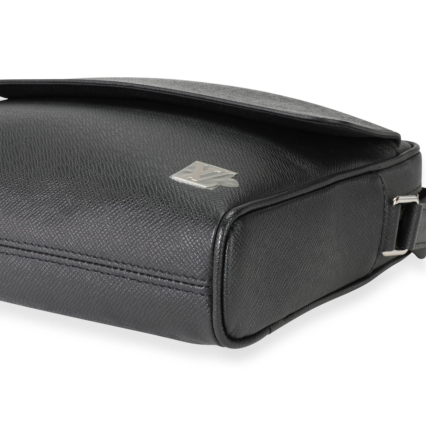 Louis Vuitton Louis Vuitton Black Taiga Leather Alex Messenger PM
