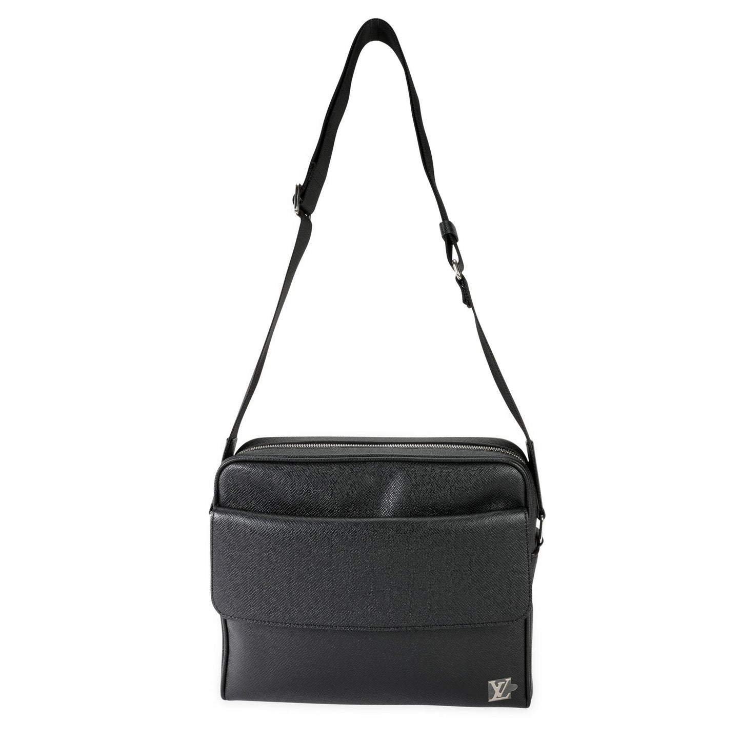 Louis Vuitton Louis Vuitton Black Taiga Leather Alex Messenger PM