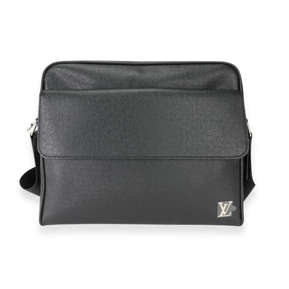 Louis Vuitton Louis Vuitton Black Taiga Leather Alex Messenger PM