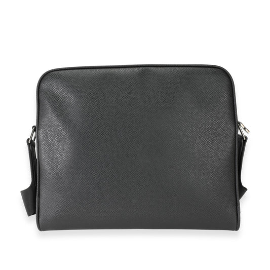 Louis Vuitton Louis Vuitton Black Taiga Leather Alex Messenger PM
