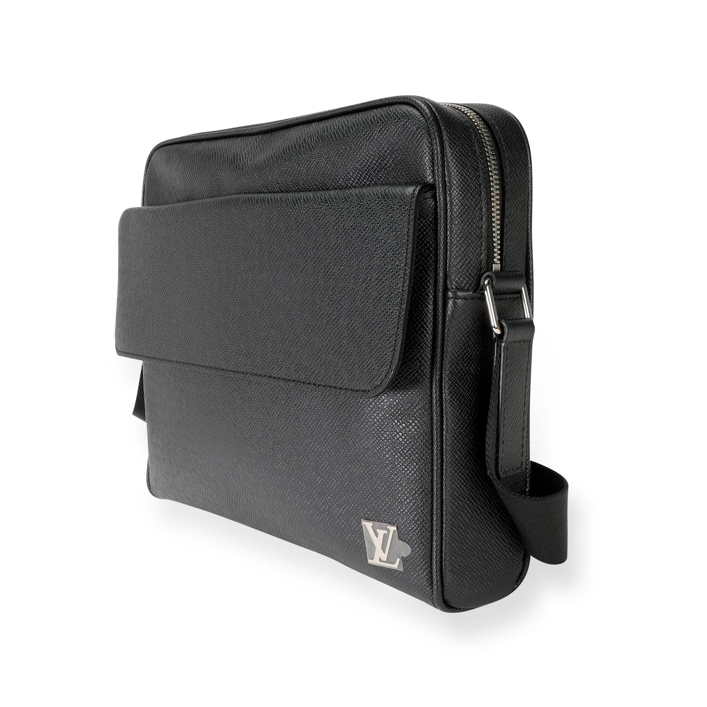 Louis Vuitton Louis Vuitton Black Taiga Leather Alex Messenger PM