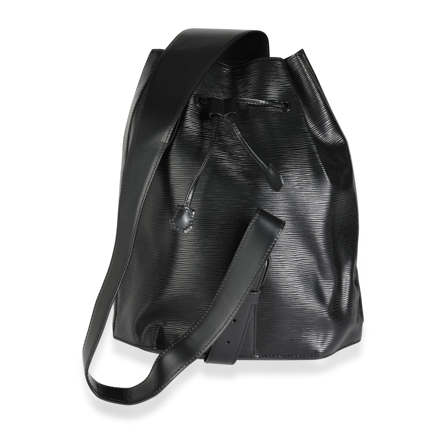 Louis Vuitton Louis Vuitton   Black Epi Leather Sac a Dos Drawstring Sling Backpack