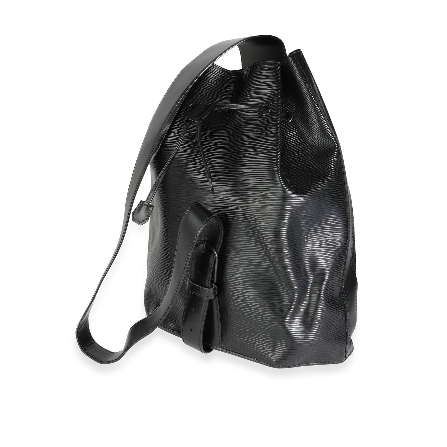 Louis Vuitton Louis Vuitton   Black Epi Leather Sac a Dos Drawstring Sling Backpack