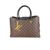 Louis Vuitton Louis Vuitton Black Taurillon Leather & Damier Ebene Canvas LV Riverside Tote