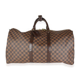 Louis Vuitton Louis Vuitton Damier Ebene Canvas Keepall Bandoulière 55