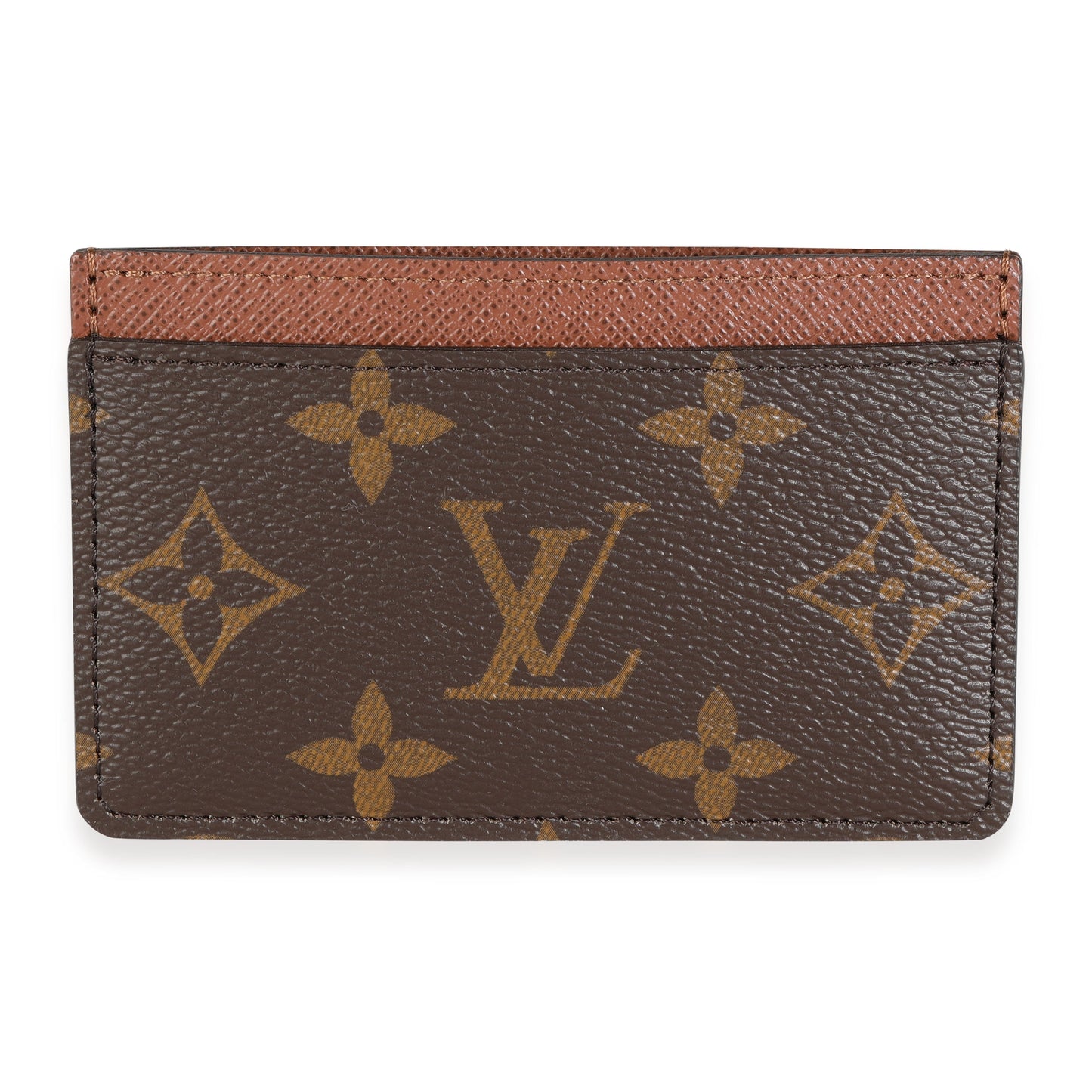 Louis Vuitton Louis Vuitton Armagnac Leather & Monogram Canvas Card Holder