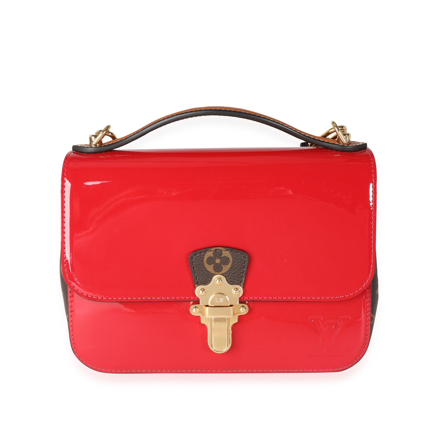 Louis Vuitton Louis Vuitton Scarlet Vernis & Monogram Canvas Cherrywood BB