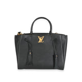 Louis Vuitton Louis Vuitton Black Grained Calfskin Lockmeto Tote