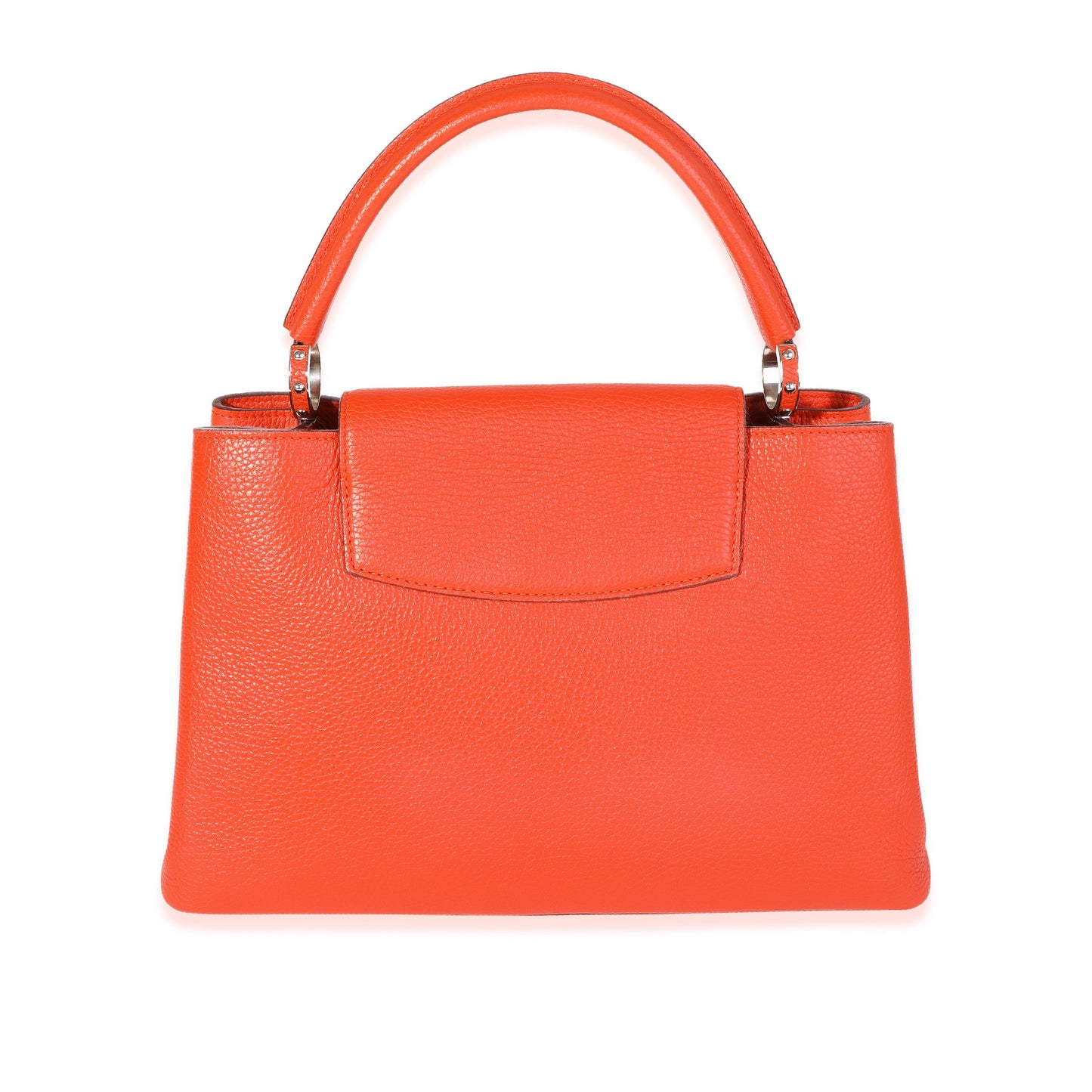 Louis Vuitton Orange Taurillon Leather Capucines MM