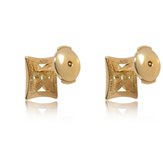 Louis Vuitton Louis Vuitton Monogram Resille Stud Earrings in 18K Yellow Gold