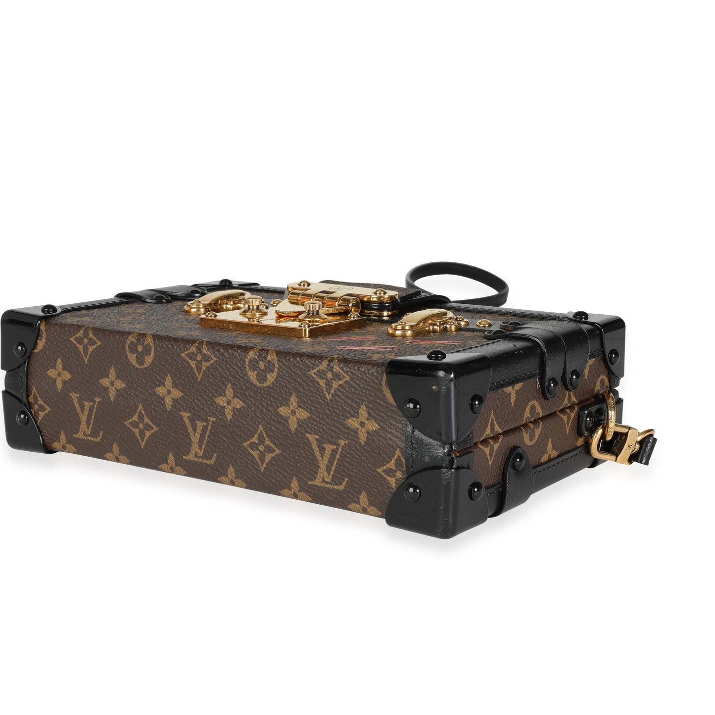 Louis Vuitton Louis Vuitton Monogram Canvas & Black Calfskin Petite Malle