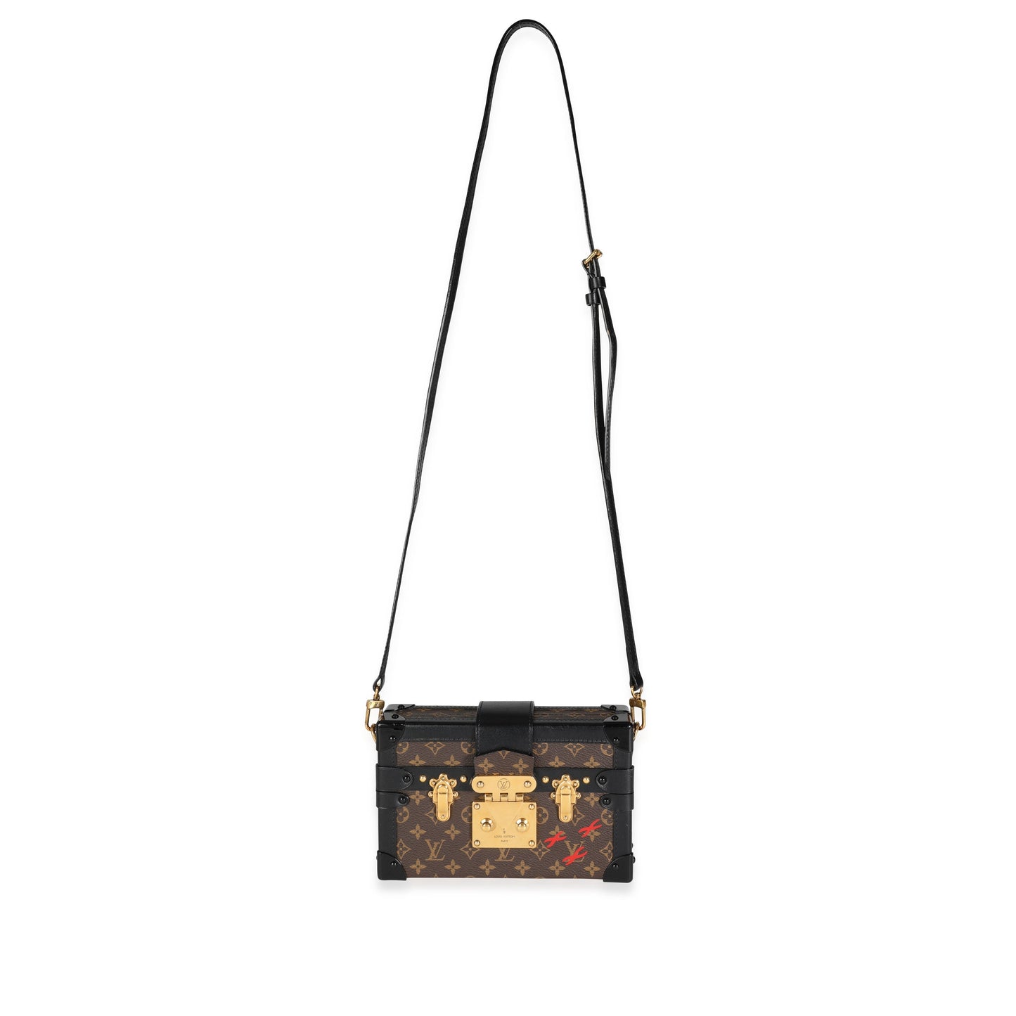 Louis Vuitton Louis Vuitton Monogram Canvas & Black Calfskin Petite Malle