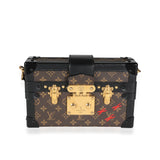 Louis Vuitton Louis Vuitton Monogram Canvas & Black Calfskin Petite Malle