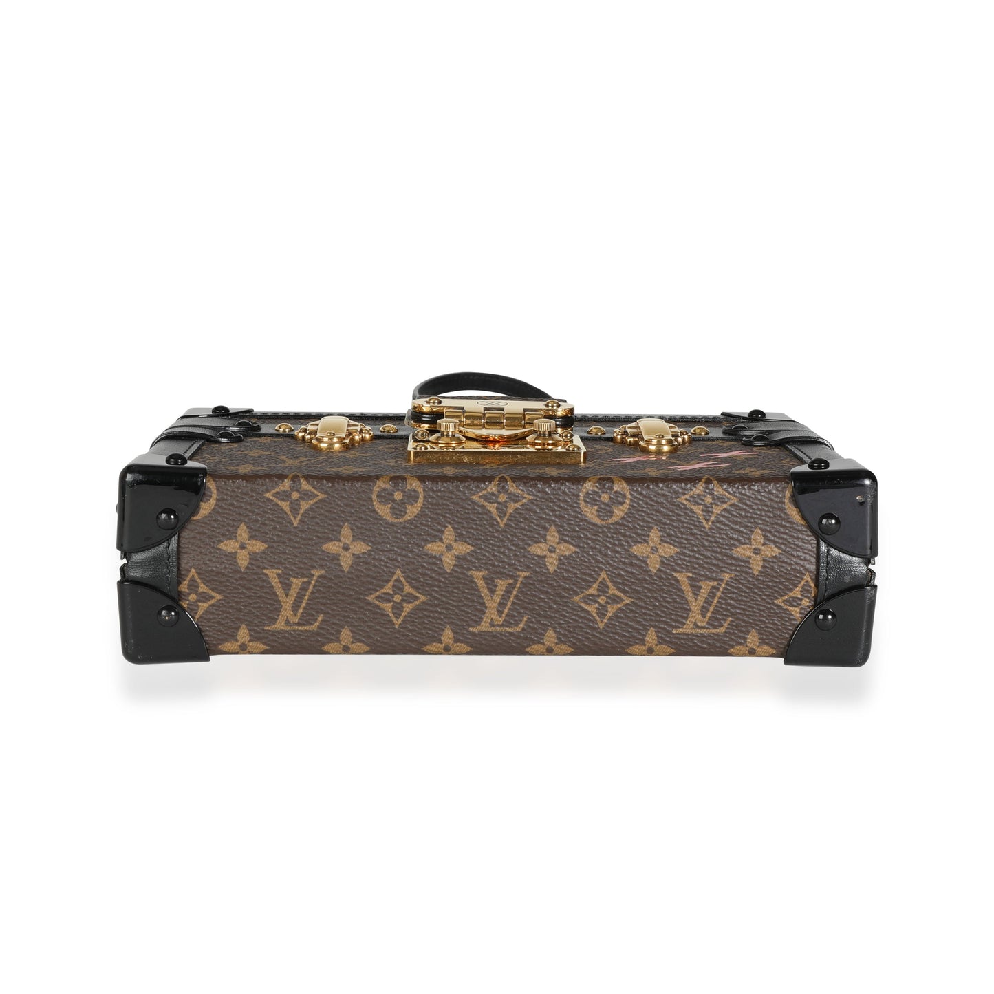 Louis Vuitton Louis Vuitton Monogram Canvas & Black Calfskin Petite Malle
