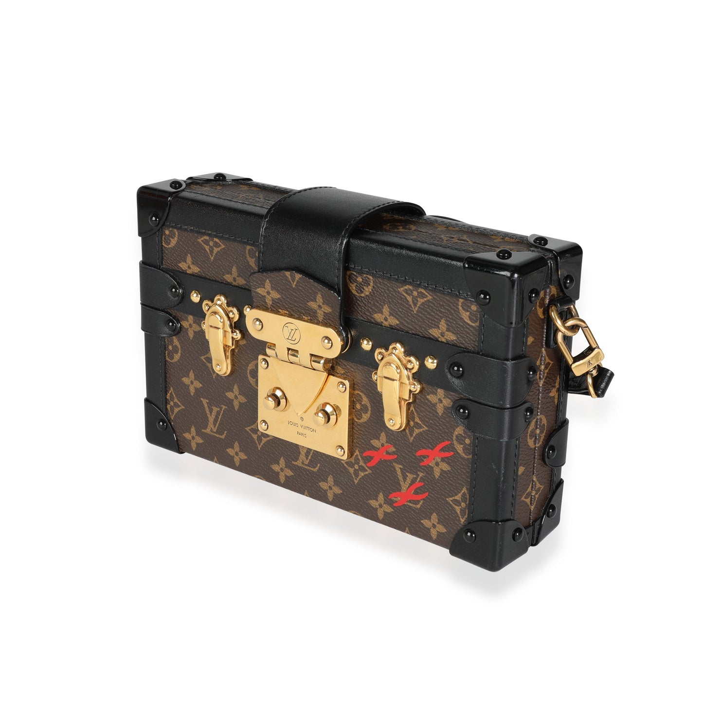 Louis Vuitton Louis Vuitton Monogram Canvas & Black Calfskin Petite Malle