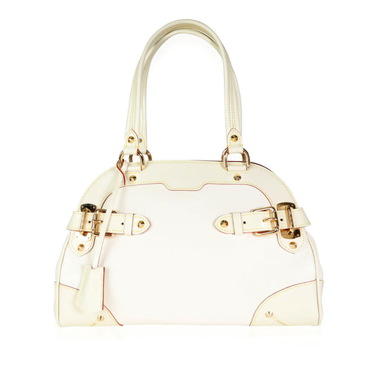 Louis Vuitton Louis Vuitton White Suhali Leather Le Radieux Bag