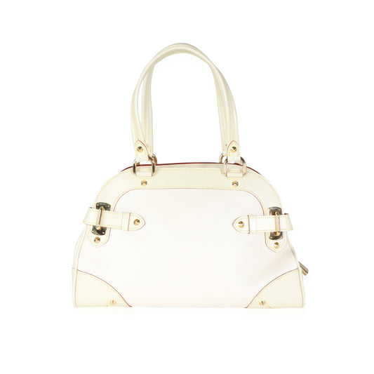 Louis Vuitton Louis Vuitton White Suhali Leather Le Radieux Bag
