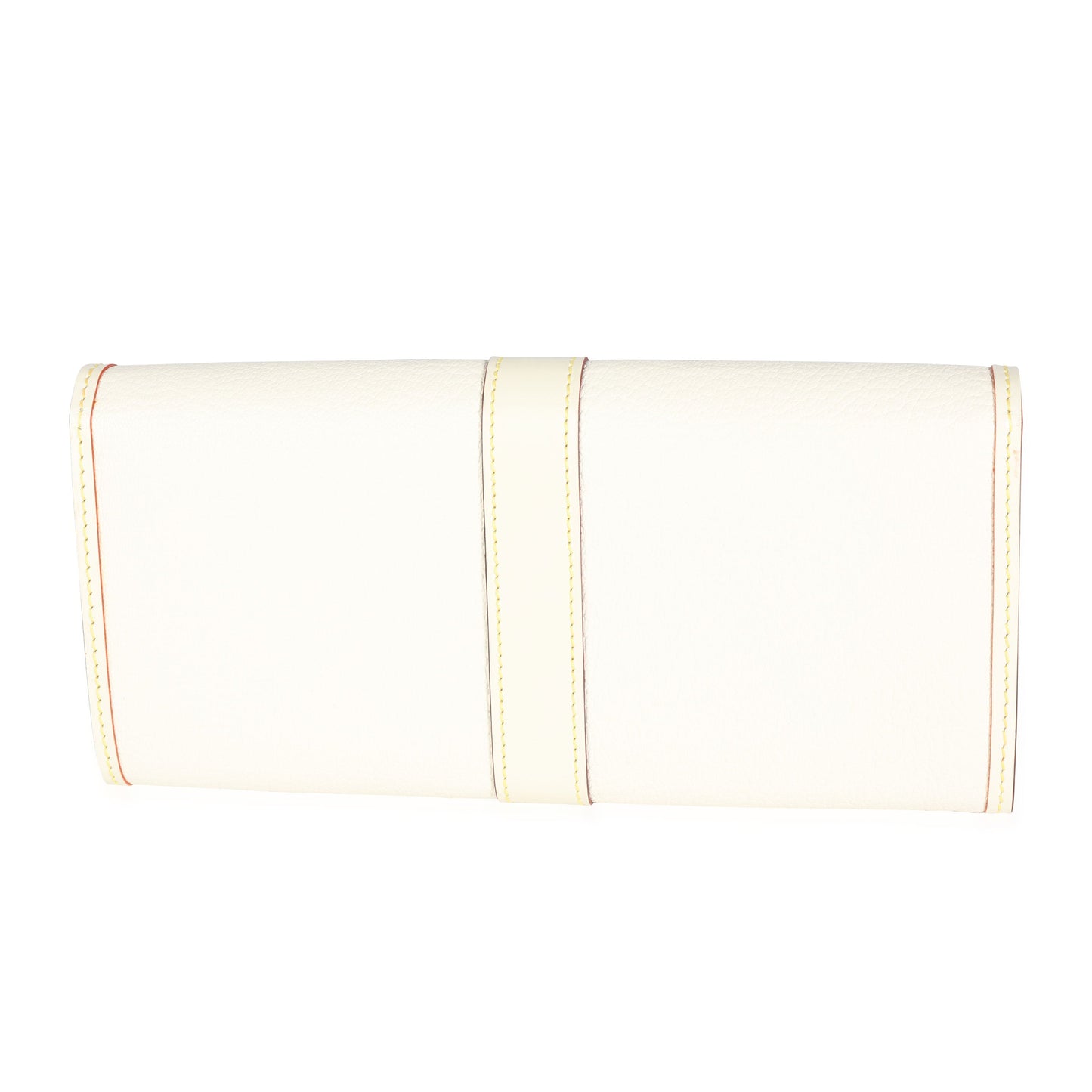 Louis Vuitton Louis Vuitton White Suhali Leather Le Favori Wallet