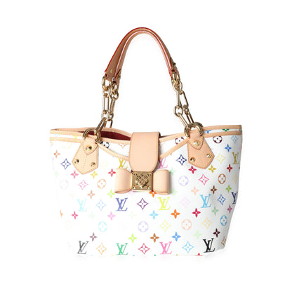 Louis Vuitton Louis Vuitton x Takashi Murakami White Monogram Multicolore Canvas Annie GM