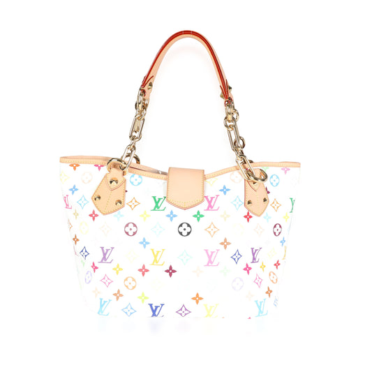 Louis Vuitton Louis Vuitton x Takashi Murakami White Monogram Multicolore Canvas Annie GM