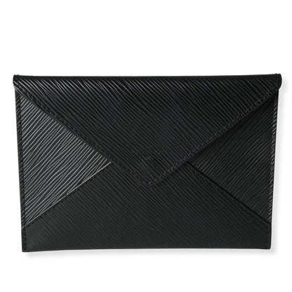 Louis Vuitton Louis Vuitton Black Epi Leather Invitation Envelope Clutch