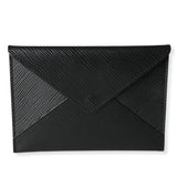 Louis Vuitton Louis Vuitton Black Epi Leather Invitation Envelope Clutch