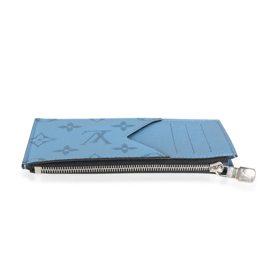 Louis Vuitton Louis Vuitton Denim Blue Taigarama Coin Card Holder