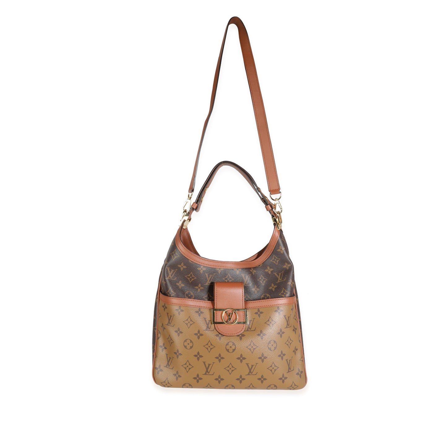 Louis Vuitton Louis Vuitton Monogram & Monogram Reverse Canvas Dauphine Hobo MM