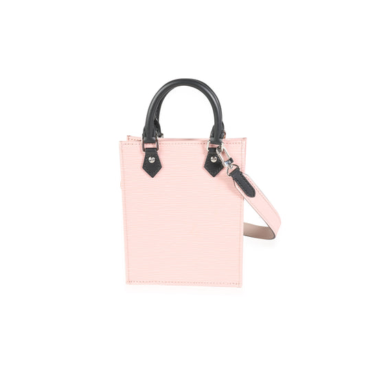 Louis Vuitton Louis Vuitton Rose Ballerine Epi & Black Leather Petit Sac Plat