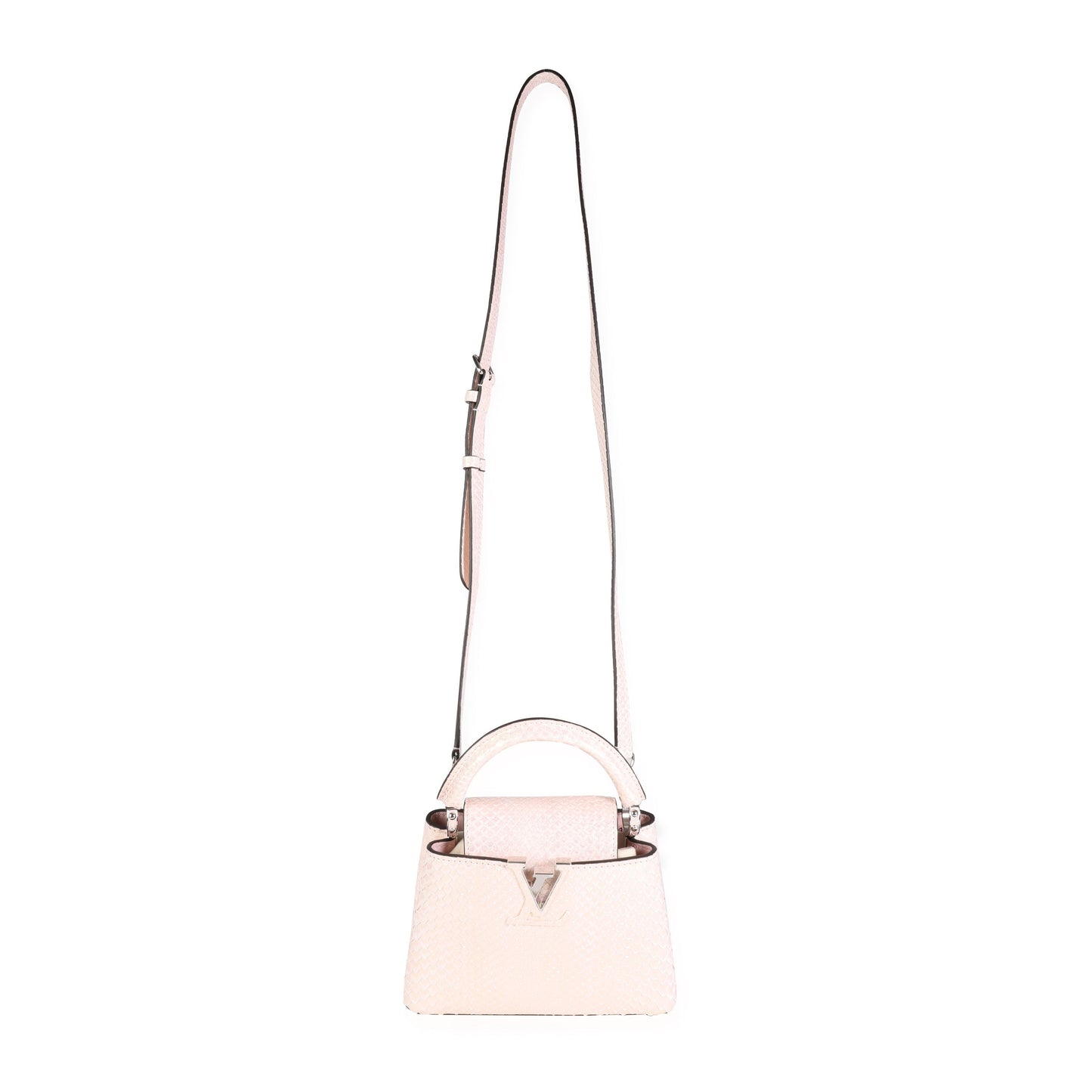 Louis Vuitton Louis Vuitton Iridescent Pink Python Mini Capucines