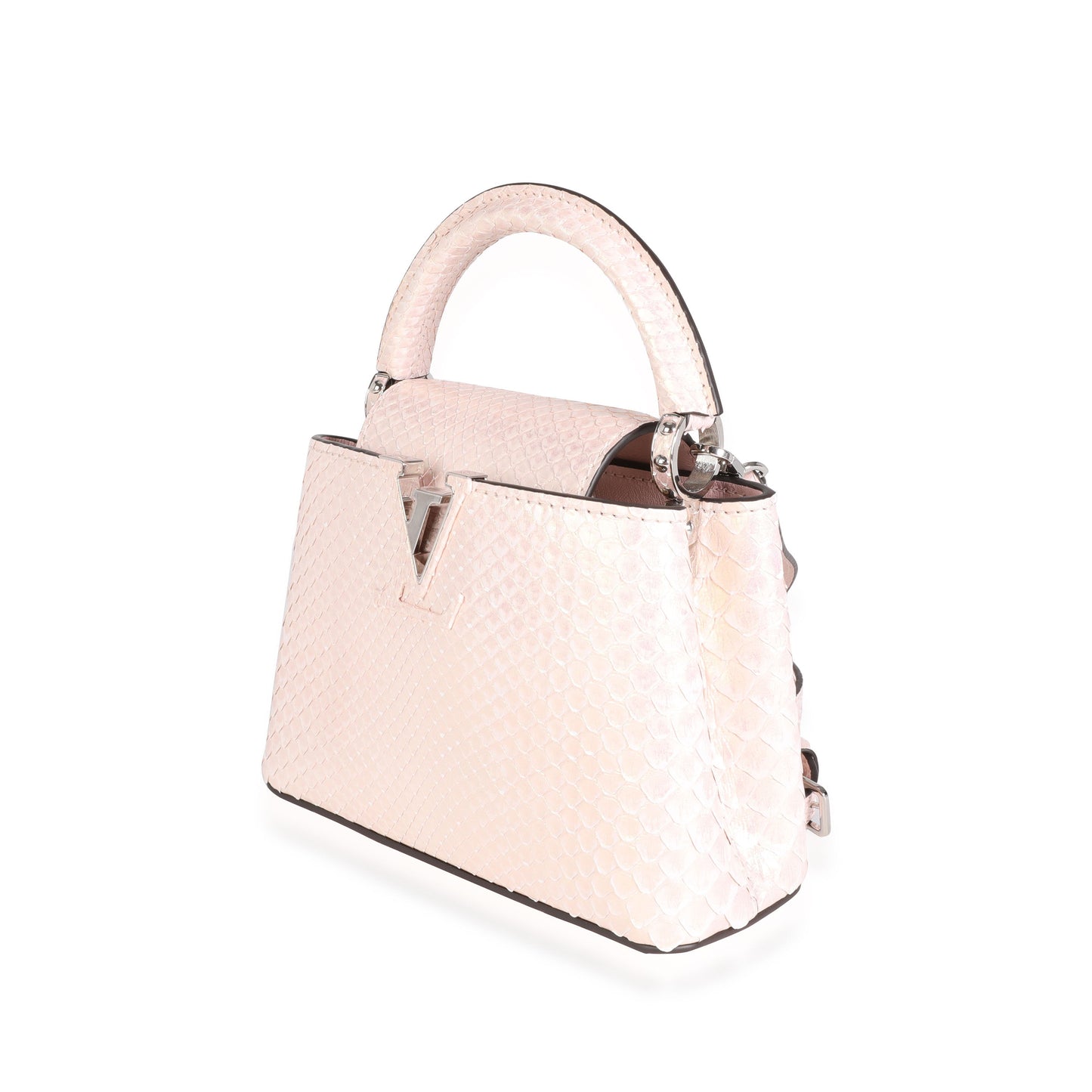 Louis Vuitton Louis Vuitton Iridescent Pink Python Mini Capucines