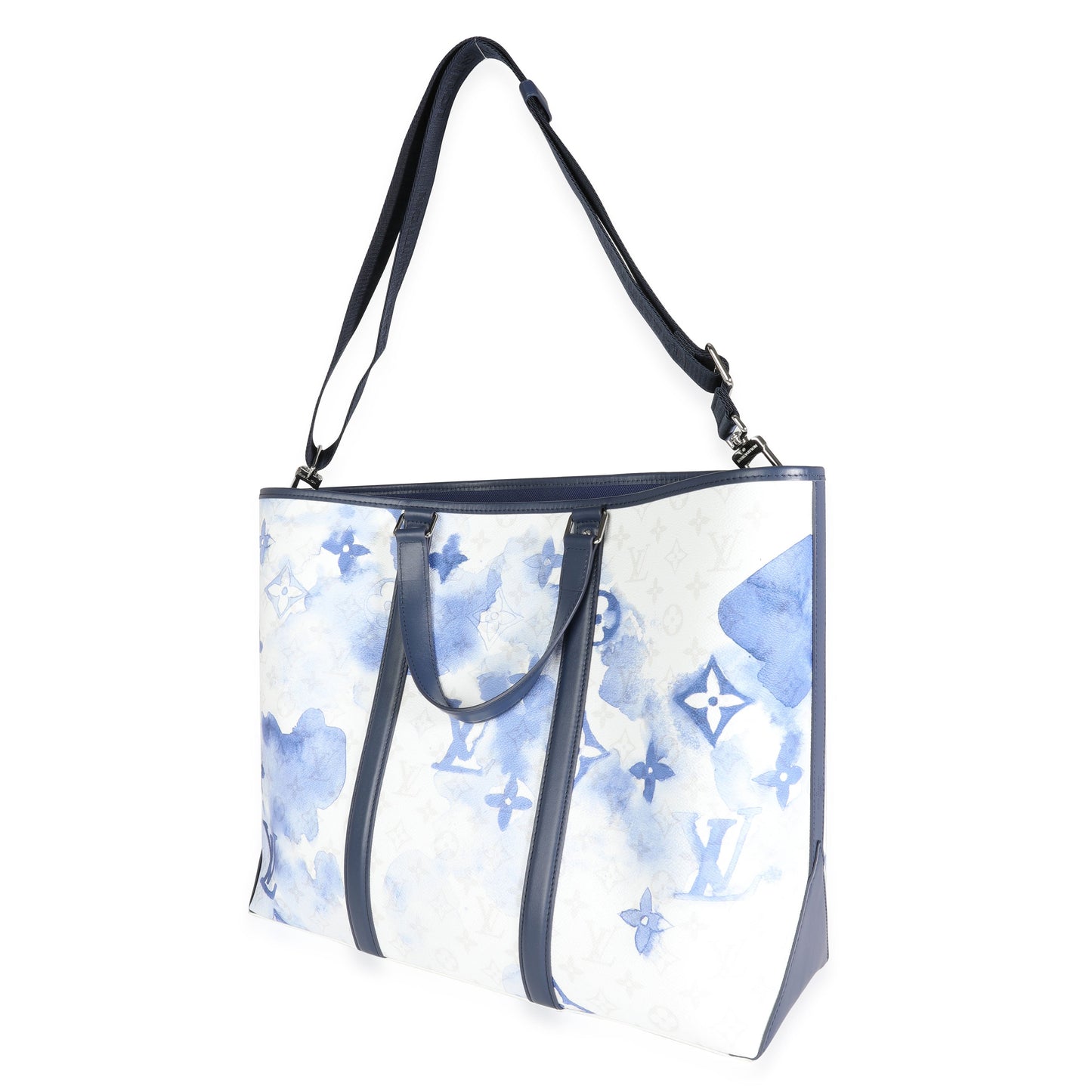 Louis Vuitton Louis Vuitton Limited Edition Blue Watercolor Monogram Coated Canvas New Tote GM