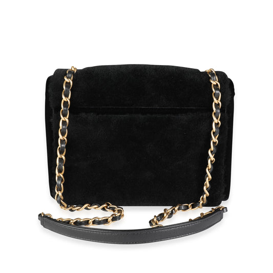 Chanel Black & White Shearling Small Single Flap Bag