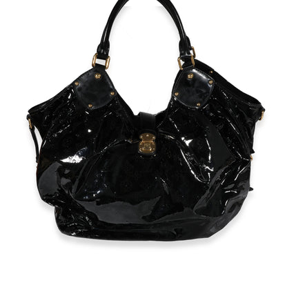 Louis Vuitton Louis Vuitton Black Patent Mahina Surya XL Hobo