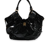 Louis Vuitton Louis Vuitton Black Patent Mahina Surya XL Hobo