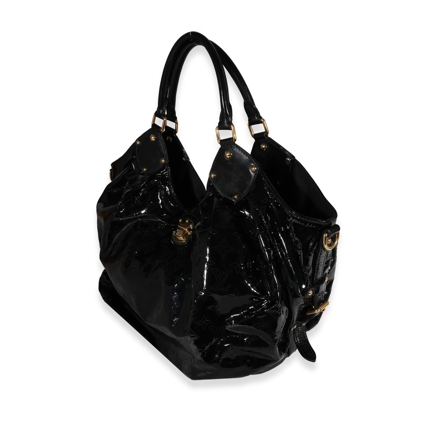 Louis Vuitton Louis Vuitton Black Patent Mahina Surya XL Hobo