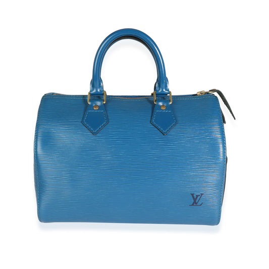 Louis Vuitton Louis Vuitton   Toledo Blue Epi Leather Speedy 25