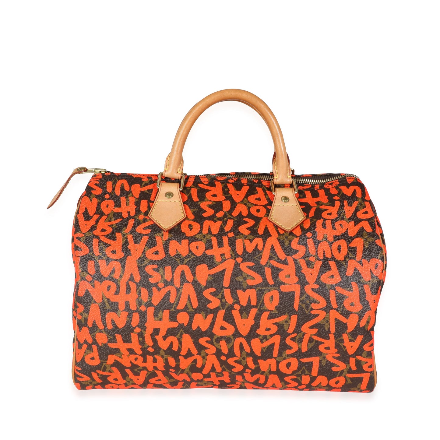 Louis Vuitton Louis Vuitton x Stephen Spro  Orange Graffiti Monogram Canvas Speedy 30