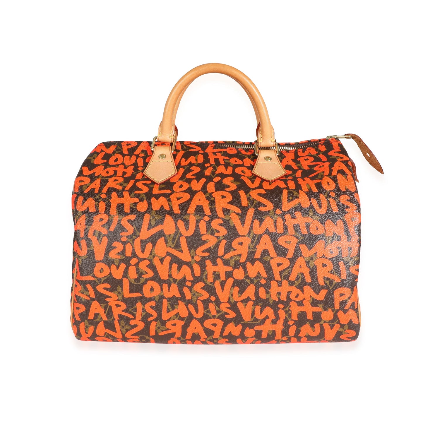Louis Vuitton Louis Vuitton x Stephen Spro  Orange Graffiti Monogram Canvas Speedy 30
