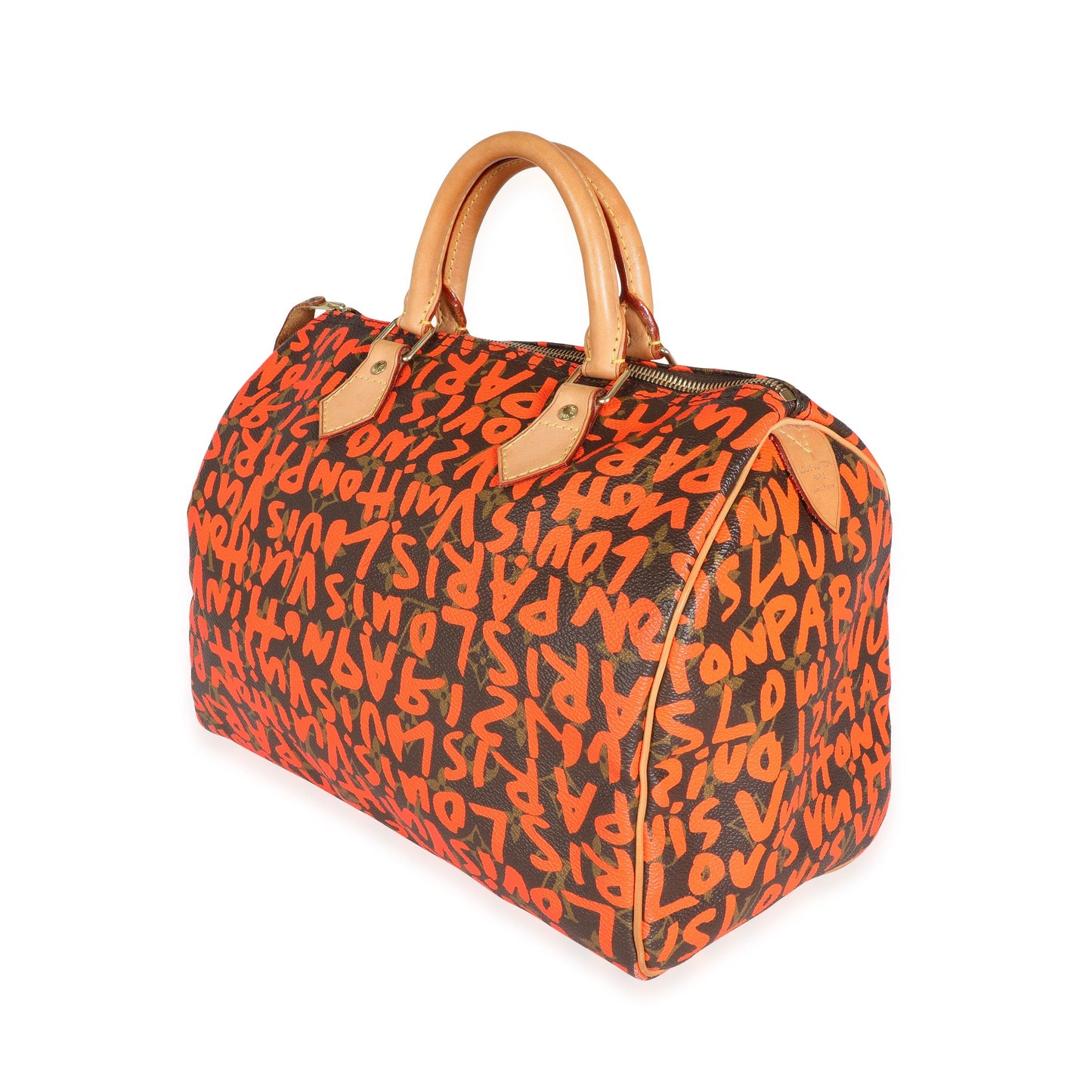 Louis Vuitton Louis Vuitton x Stephen Spro  Orange Graffiti Monogram Canvas Speedy 30