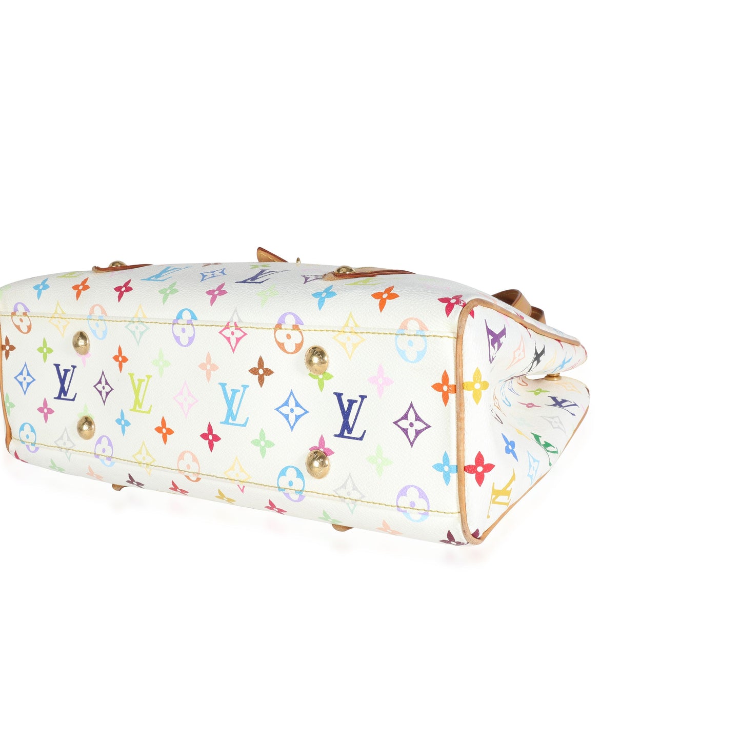 Louis Vuitton Louis Vuitton x Takashi Murakami White Monogram Multicolore Aurelia Tote MM